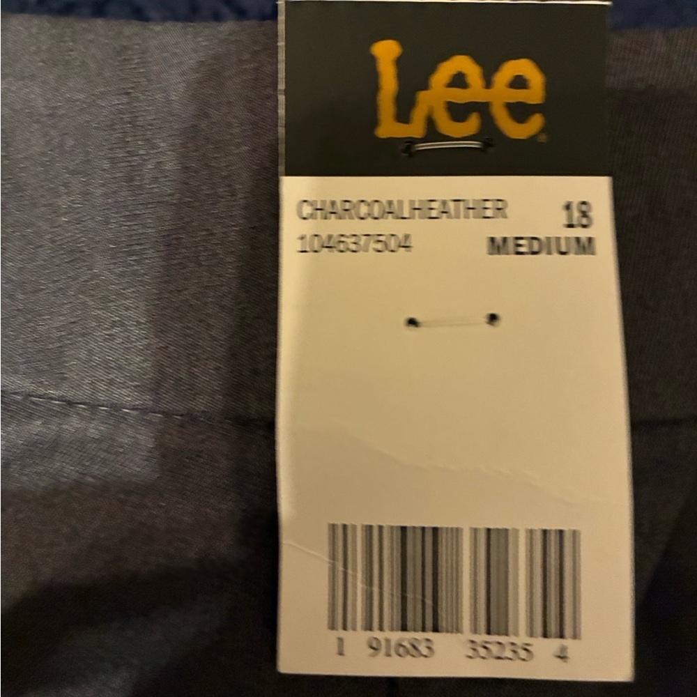 Lee Charcoal Heather Wrinkle-Free Pants Straight Leg Pant size 18 - Picture 8 of 10